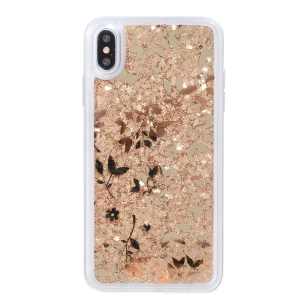 TPU MOBO IPHONE XS MAX LEAVES GOLD - Imagen 2