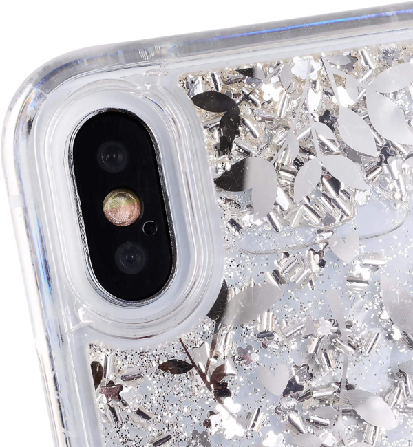 TPU MOBO IPHONE XS MAX LEAVES PLATA - Imagen 3
