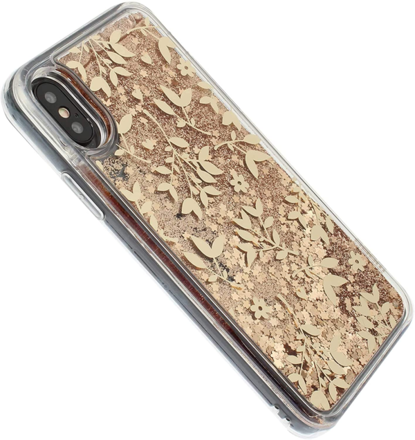 TPU MOBO IPHONE X XS LEAVES GOLD - Imagen 2