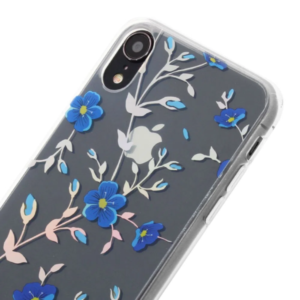 TPU MOBO IPHONE XR FLORA TRANS/AZUL - Imagen 2