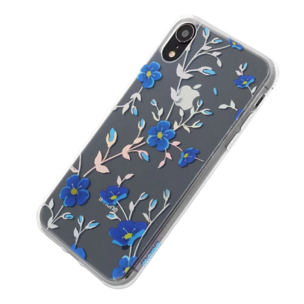 TPU MOBO IPHONE XR FLORA TRANS/AZUL - Imagen 3