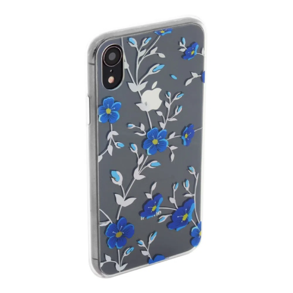 TPU MOBO IPHONE XR FLORA TRANS/AZUL - Imagen 4