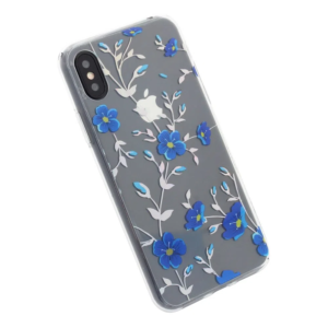 TPU MOBO IPHONE X/XS FLORA TRANS/AZUL