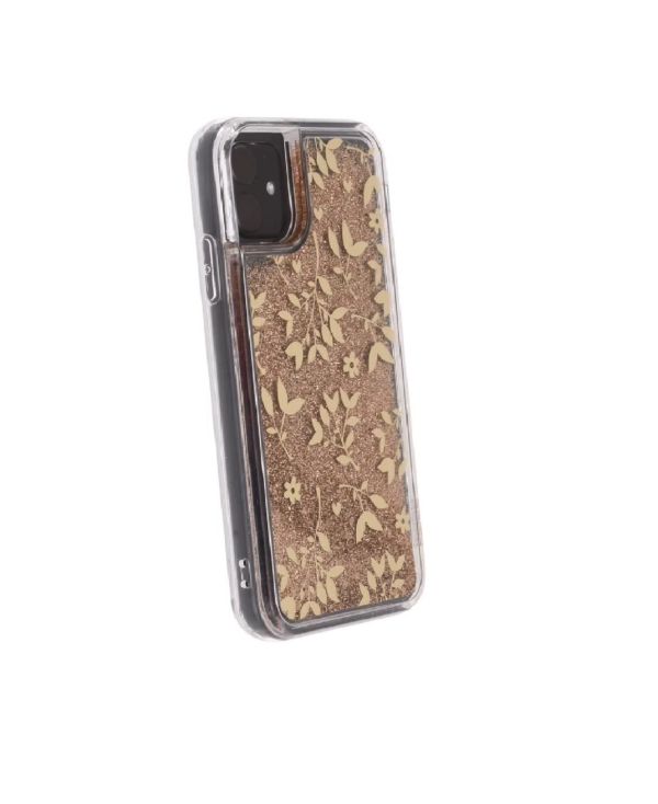 TPU MOBO IPHONE 11 LEAVES GOLD - Imagen 2