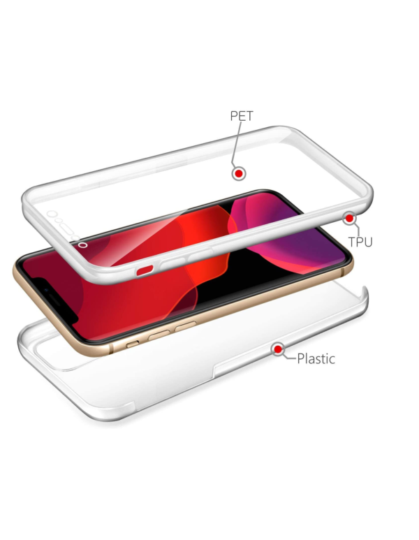 TPU IPHONE 11PRO 5.8 360 TRANSPARENTE - Imagen 2