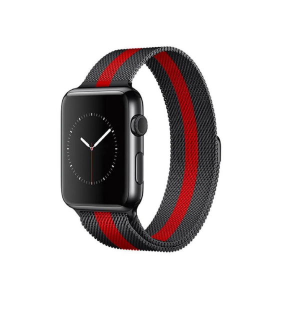 MALLA METAL RELOJ 42/44 NEGRO/ROJO