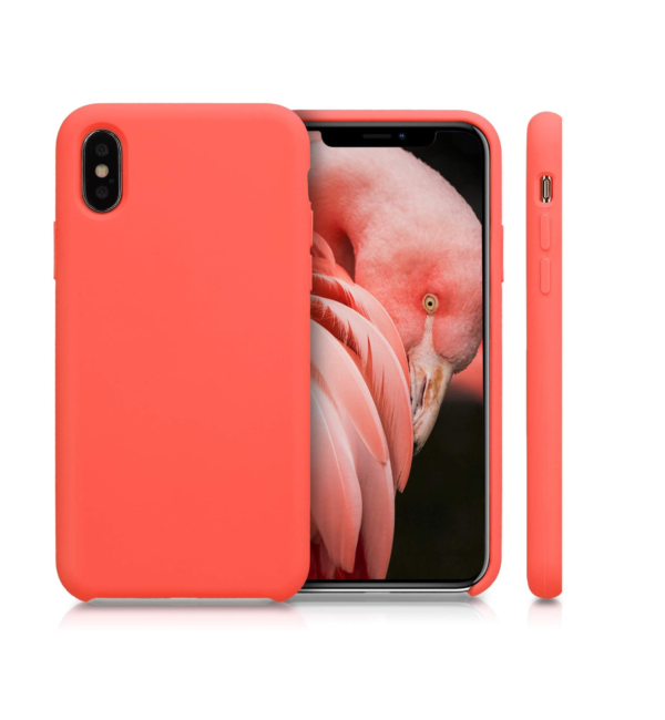 TPU SILICONE IPHONE XS CORAL - Imagen 2