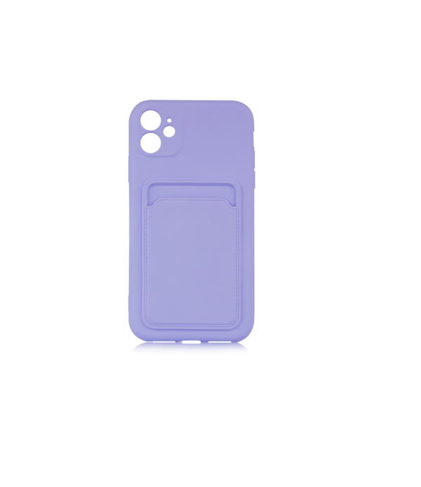 TPU IPHONE 11 PORTA TARJETA LILA 6.1