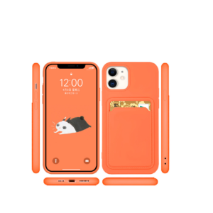 TPU IPHONE 11 PORTA TARJETA NARANJA 6.1