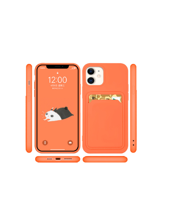 TPU IPHONE 11 PORTA TARJETA NARANJA 6.1
