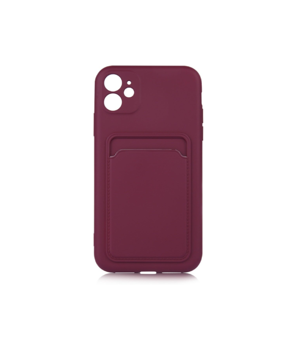 TPU IPHONE 11 PORTA TARJETA GRANATE 6.1