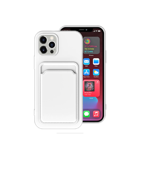 TPU IPHONE 12 PORTA TARJETA BLANCO 6.1