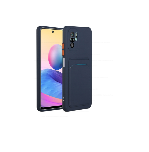 TPU NOTE 10 PRO PORTA TARJETA AZUL
