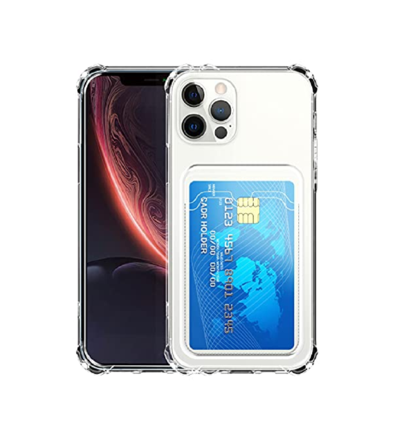 TPU IPHONE 12 PRO PORTA TARJETA TRANSPARENTE