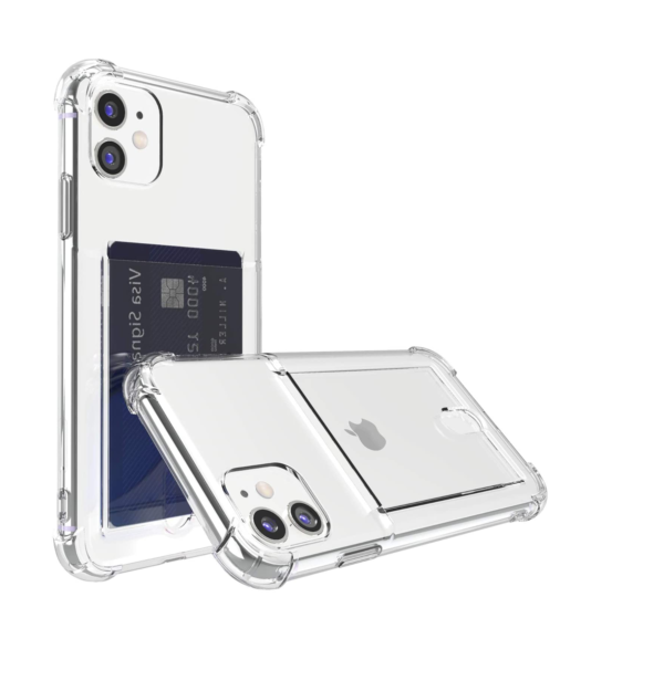 TPU IPHONE 11 PORTA TARJETA TRANSPARENTE