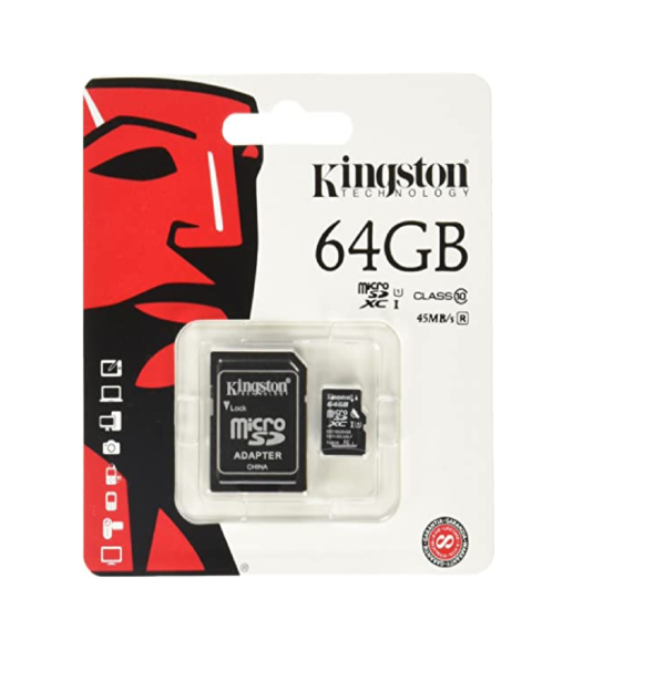 MEMORY 64GB KINGSTON MICRO SD CLASE 10