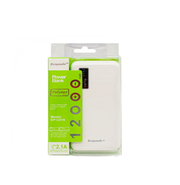 CARGADOR PORTATIL ECOPOWER 12000 INALAMBRICO