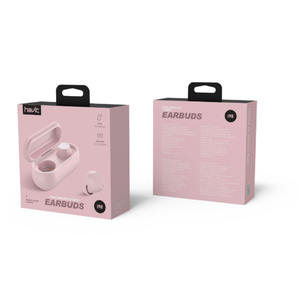 AURICULAR BLUETOOTH TWS HAVIT I98 ROSA
