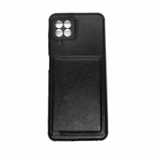 TPU A22 PORTA TARJETA NEGRO CUERO