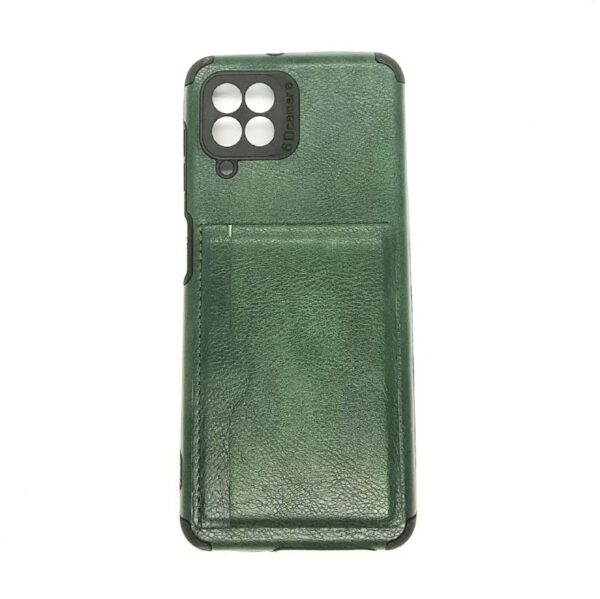 TPU A22 PORTA TARJETA CUERO VERDE