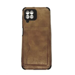 TPU A22 PORTA TARJETA MARRON CUERO