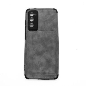 TPU S20 FE PORTA TARJETA GRIS CUERO