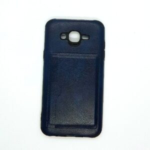 TPU J7 PORTA TARJETA AZUL CUERO