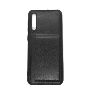 TPU A30S PORTA TARJETA NEGRO CUERO