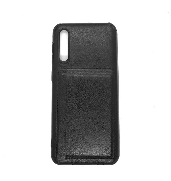 TPU A30S PORTA TARJETA NEGRO CUERO