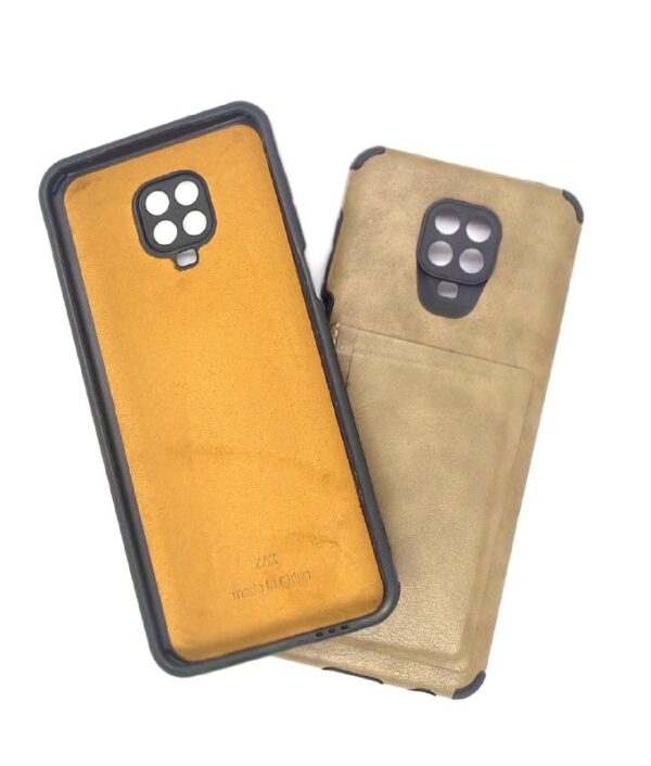TPU REDMI NOTE 9S PORTA TARJETA MARRON CUERO - Imagen 2