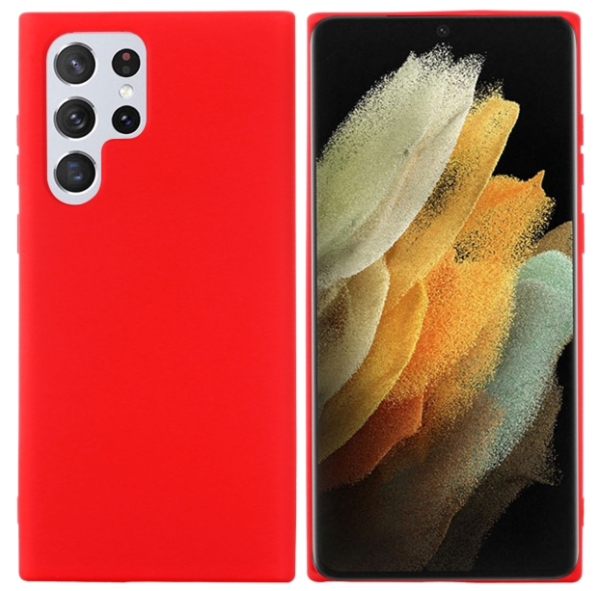 TPU SILICONE S22 ULTRA ROJO