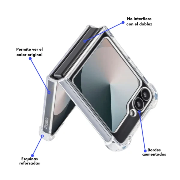 TPU MOBO FLIP 5 LIGHT TRANSPARENTE - Imagen 2