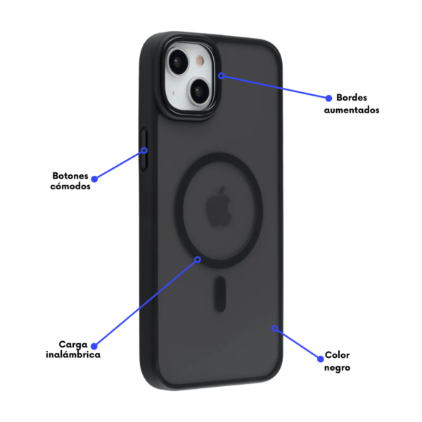 TPU MOBO IPHONE 13 MAGSAFE ELEMENT NEGRO - Imagen 4